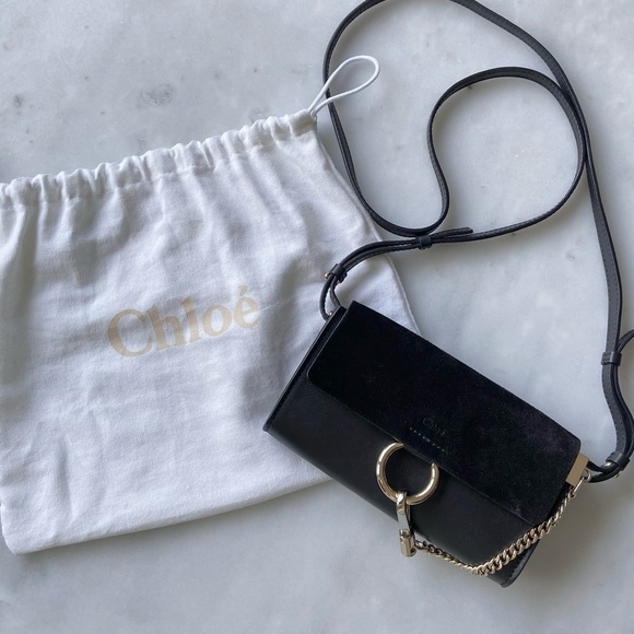 AUTHENTIC Chloe Faye Small Black Crossbody Bag - Picture 11 of 12